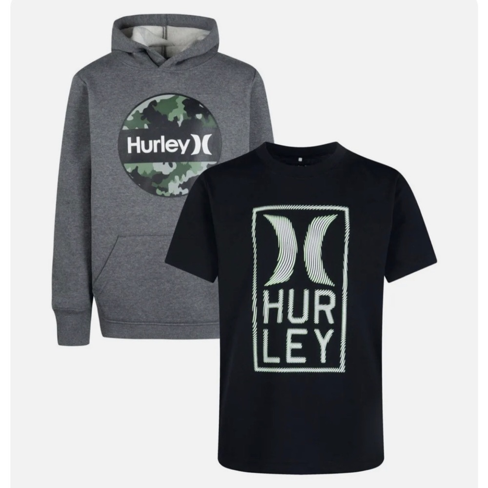 Hurley Boy 2 Pack Hoodie And Tee- Green
